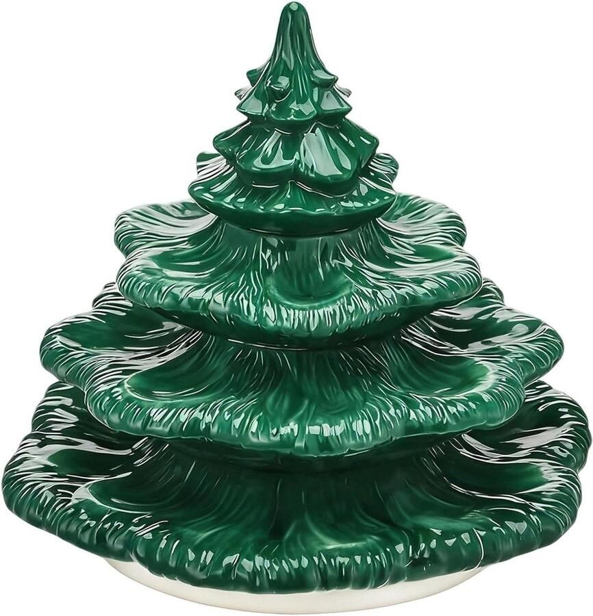 Tree Deviled Egg Plate stapelbare herbruikbare PP-container met deksel grappige duivels-eierdienblad voorgerei lifter creatief servies voor brunch thee snack feest Pasen picknick