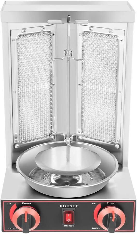 TrendWave 3000W Automatische Rotatie Döner Kebab Machine – Gas- & Elektrische Verticale Oven – Commerciële Turkse BBQ Grill Horeca
