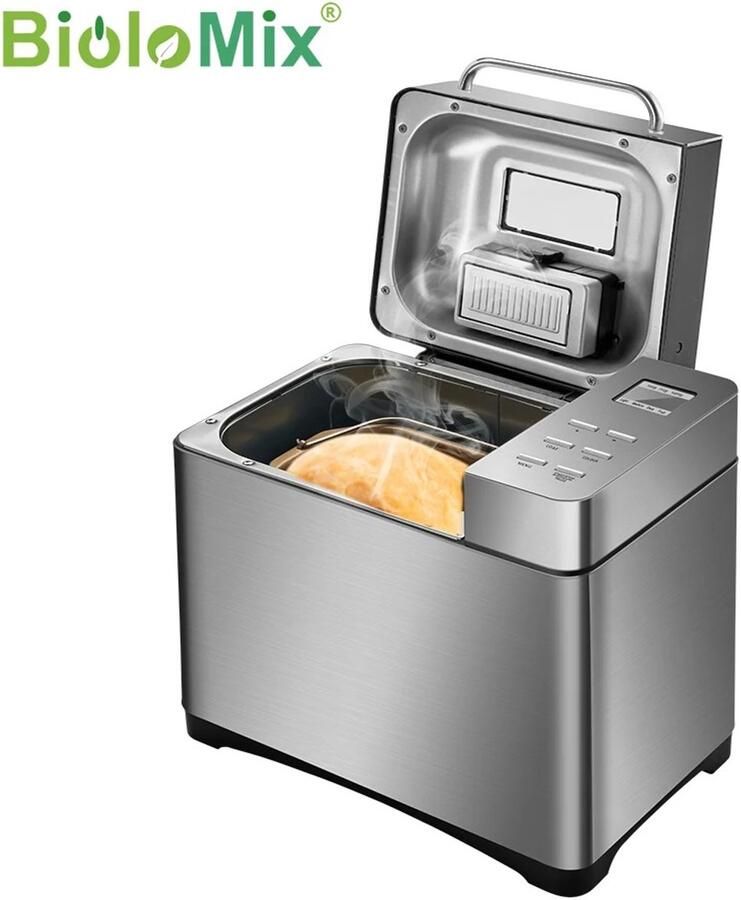 TrendWave Broodbakmachines – 1KG 19-in-1 Roestvrijstalen Automatische Broodbakmachine – Programmeerbaar Met Fruitnotendispenser