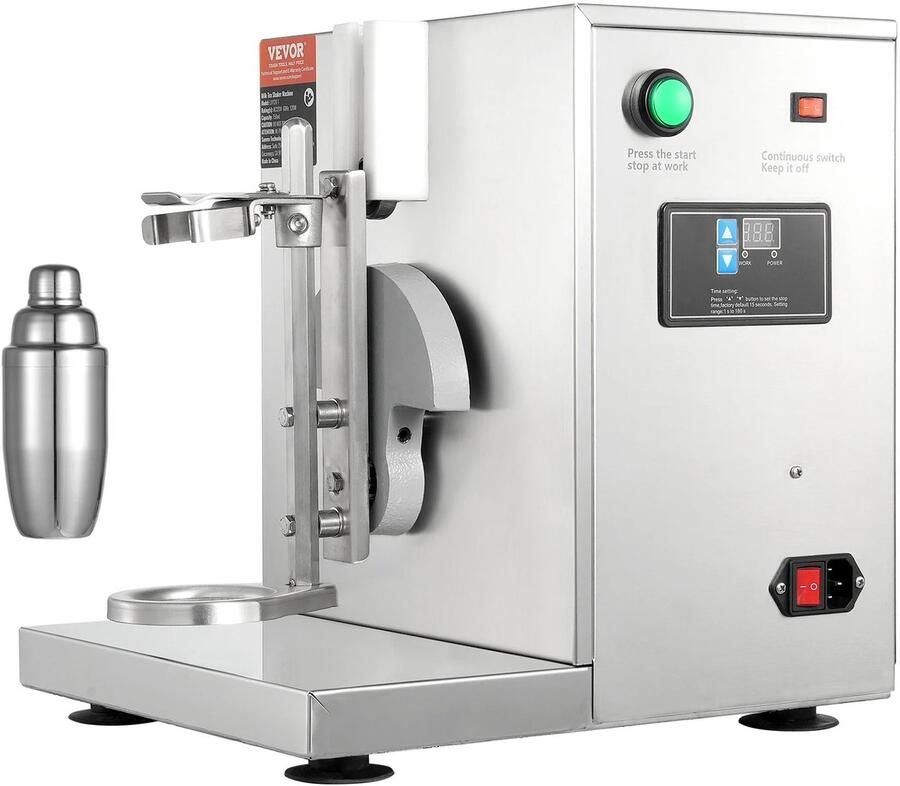 TrendWave Commerciële Milkshake Machine 120W – Milk Shaker Machine Voor Romige Milkshakes – Professionele Milkshake Maker RVS