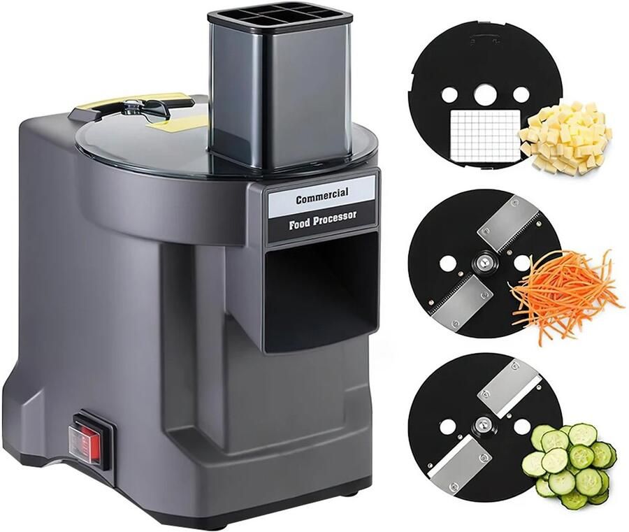 TrendWave Commerciële Snijmachines 550W – Automatische Snijmachine Groenten en Aardappelen – RVS Snijmachine Allessnijder