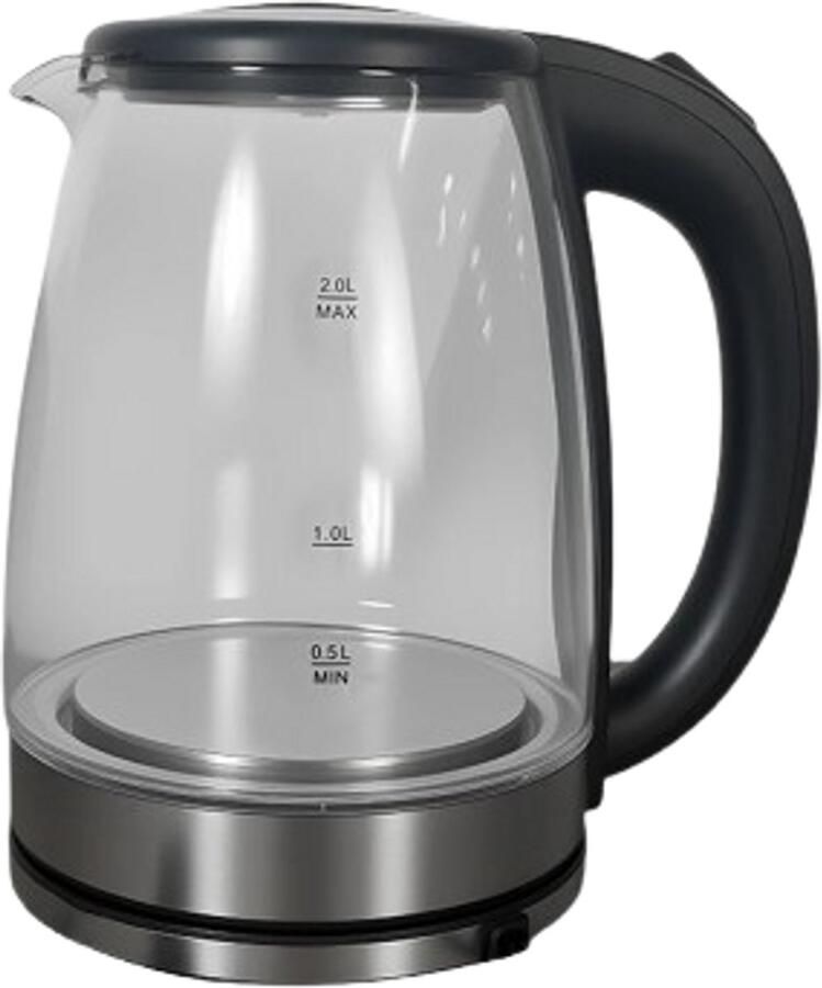 TrendWave Glazen Waterkoker 2L – Elektrische Theeketel 220V met Automatische Uitschakeling & Warmhoudfunctie – Transparant