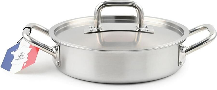 Triplex Sauteerpan 28 cm Professionele Kwaliteit Geschikt voor Alle Warmtebronnen