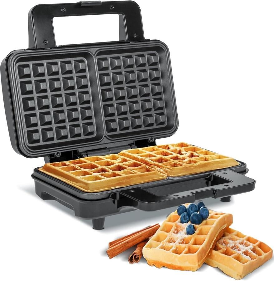 TSA3225 2 Wafelijzer Belgische wafels zwart