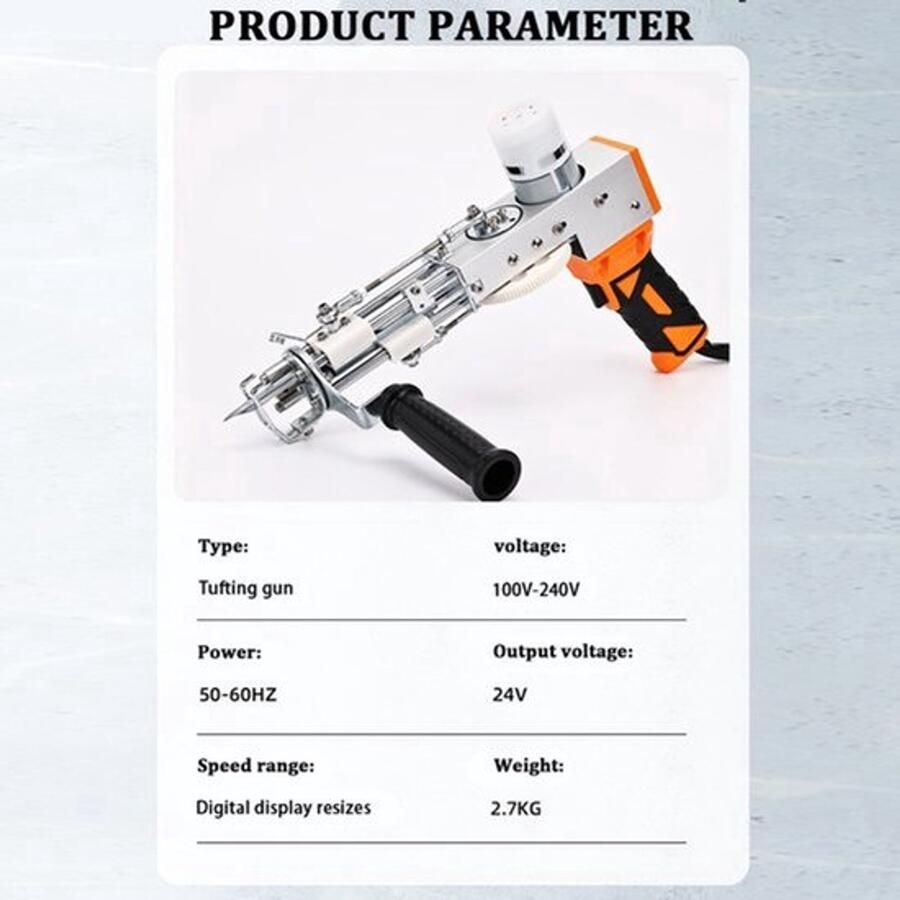 Tuftpistool Elektrisch Enige Uitvoering 220V Handheld Tapijtmachine Hoogwaardige Snijmachine Voor Tapijt En Weven