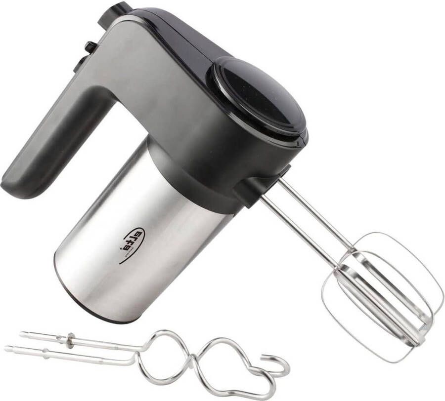 Turbo hand mixer stainless steel plastic black HM-4001E compact lightweight powerful personal kitchen appliance efficient blending mixing electric device efficient blending mixing electric device