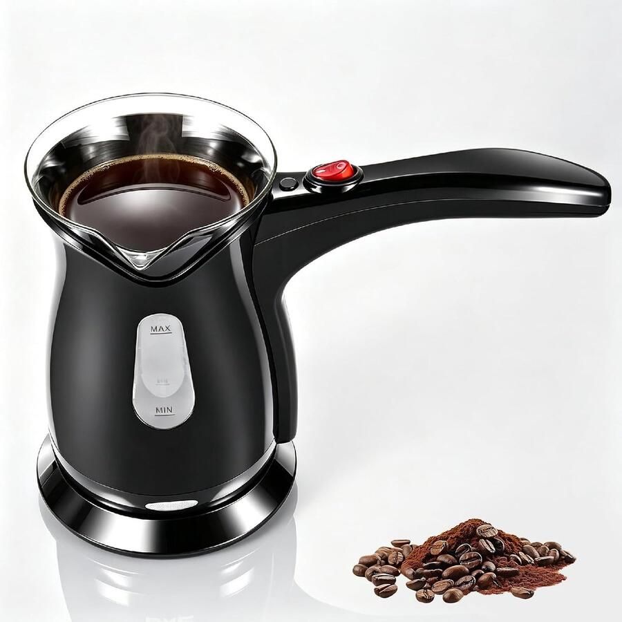 Turks koffiezetapparaat 0 3 l 500 W elektrische Turkse koffiepot met antislip handgreep en oververhittingsbeveiliging Turkse koffiezetapparaat voor thuis kantoor camping