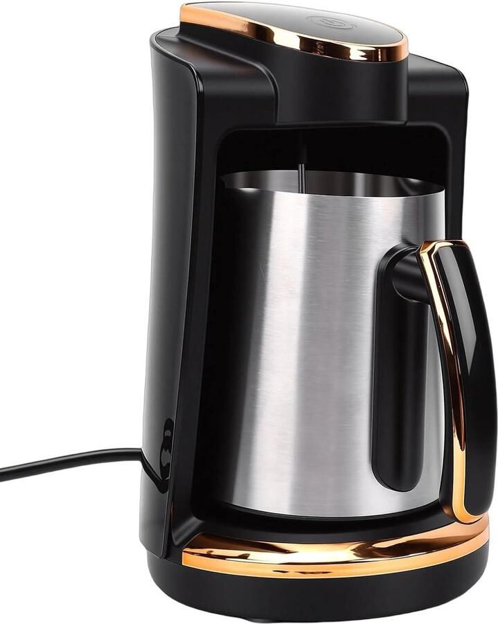 Turks Koffiezetapparaat Koffiezetter Grieks Koffie Zetten Snelle Verwarming 250 ml Zwart