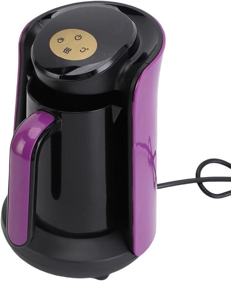 Turkse Koffiezetapparaat Koffiepot Elektrisch Authentieke Koffie Maken LCD Temperatuurregeling 6 Kopjes Zwart