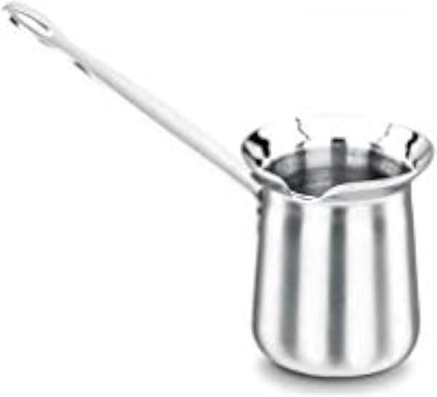 Turkse Melkpan Steelpan Klein Melk Opwarmen Roestvrij Staal 16 oz Zilver