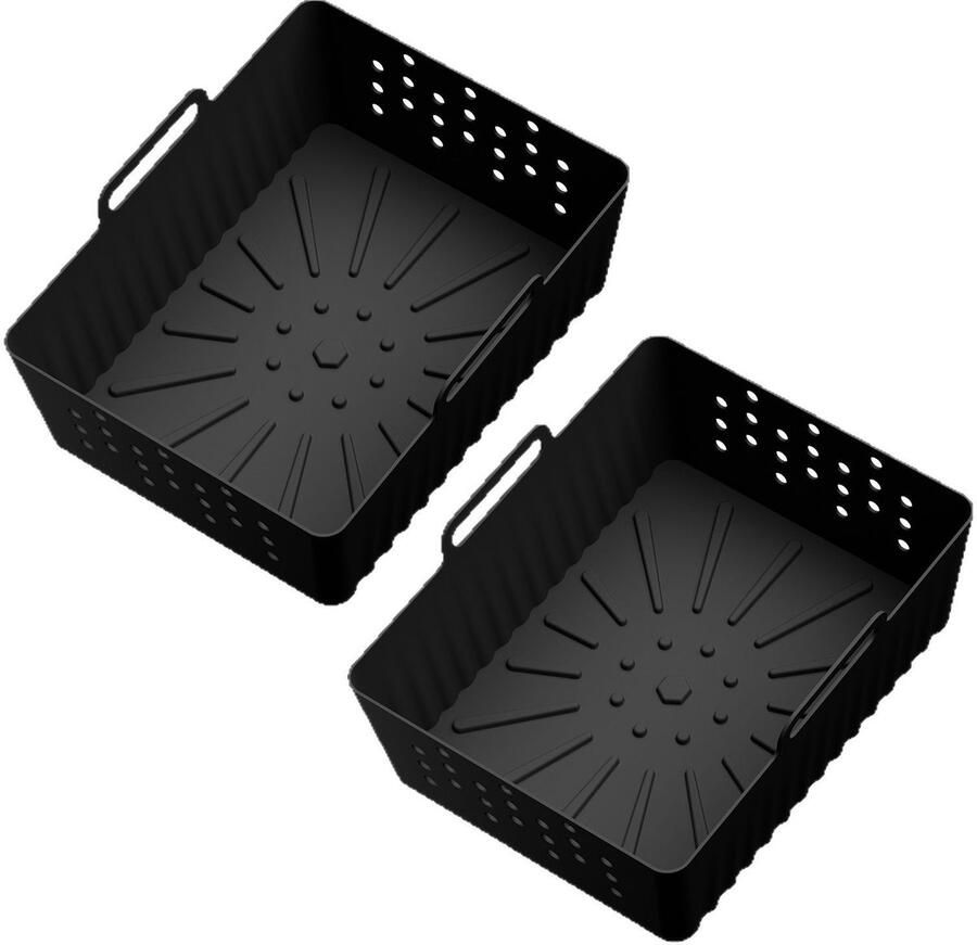 Twee siliconen binnenpannen voor de Ninja SL400UK SL401 airfryer een antiaanbak siliconen bakplaat oliebestendig airfryer accessoires met geventileerd frituurmandje