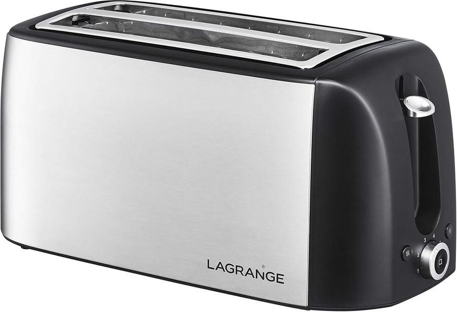 Twee Sleuven Broodrooster met Extra Lange en Brede Opening 1400W