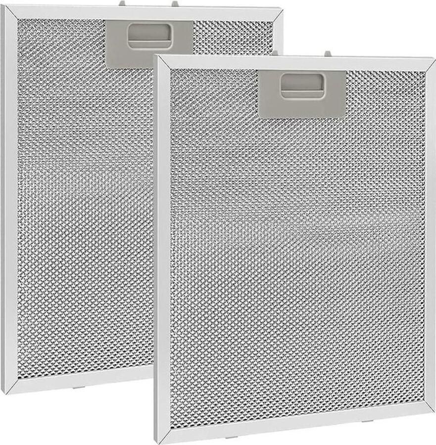Tweedelig metalen vetfilter Geschikt voor afzuigkappen afmetingen 320x260 mm accessoire Geschikt voor afzuigkapfilter met gaas
