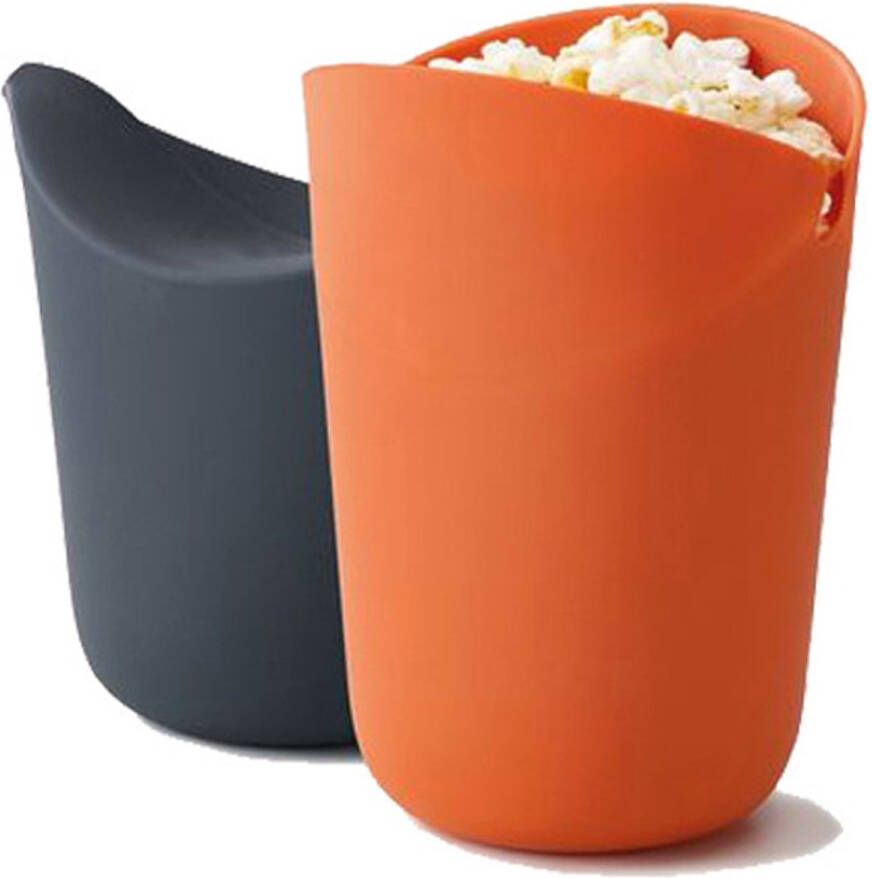 Tweedelige siliconen magnetron popcorn kegels oranje grijs