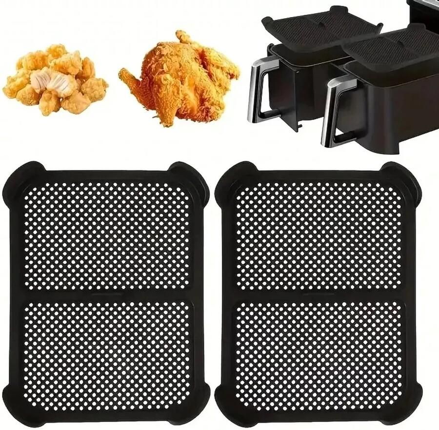 Tweedelige spatbescherming Geschikt voor Ninja AF400 airfryer gemaakt van siliconen accessoire voor de heteluchtfriteuse tweedelige set