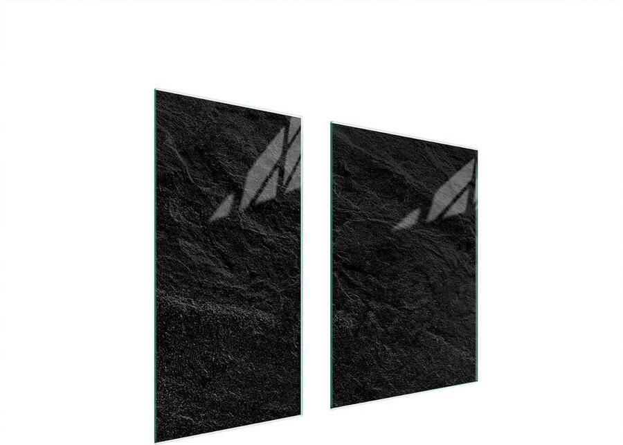 Tweeledige Glazen Afdekplaat voor alle Fornuizen (75x52 cm) Spatscherm en Snijplank