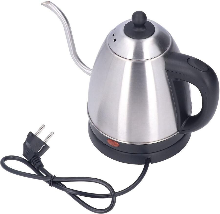 Allecto Elektrische Gooseneck Waterkoker 1.2L RVS 1360W Lekvrij Ergonomische Handgreep