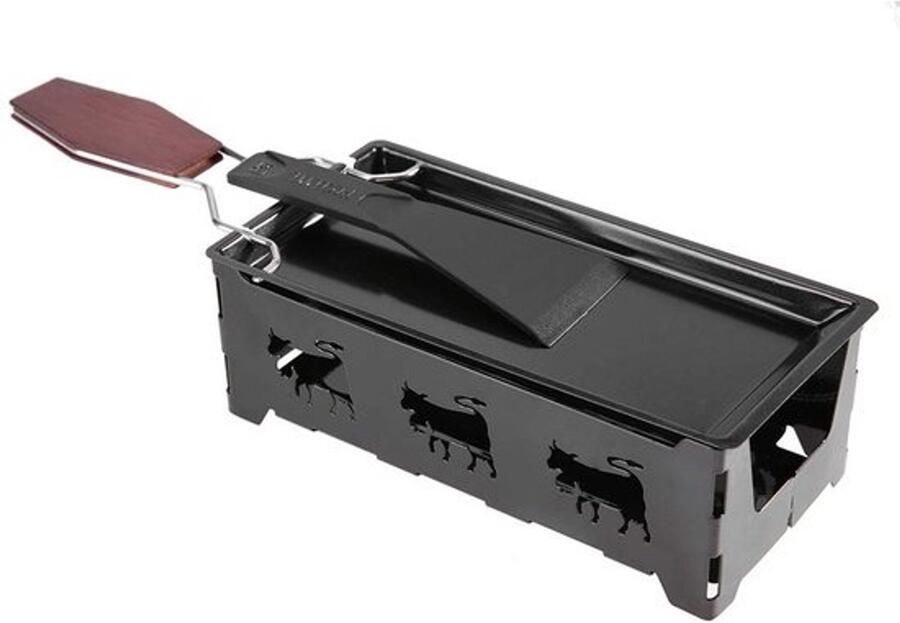 Tyenaza Mini Raclette antiaanbak kaasgrill met houten handvat