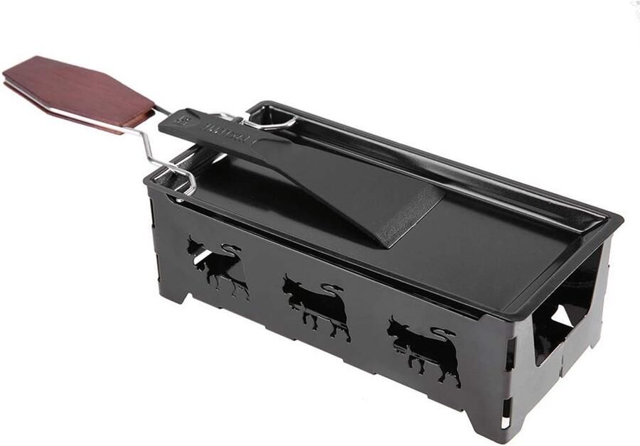Tyenaza Mini Raclette Non-Stick Kaas Smelter Grill met Houten Handvat