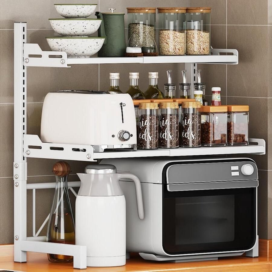 Uitbreidbare Magnetron & Oven Plank voor Aanrecht en Desktop Opslag tot 20kg