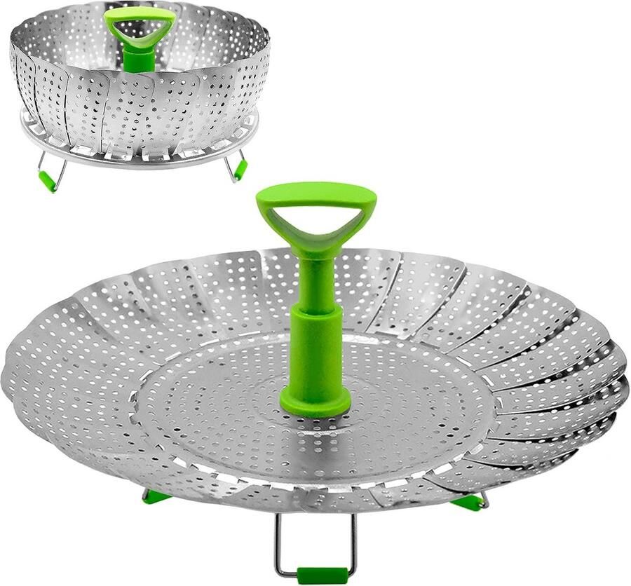 Uitbreidbare Stoommand van Roestvrij Staal voor Potten en Pannen (7-11 Inch)