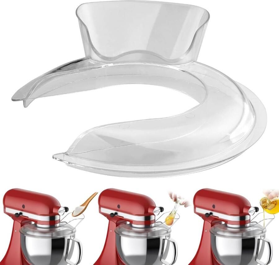 Uitgietbeveiliging voor KitchenAid 4 5 en 5 kwart blender met kantelbare kop heldere spatbescherming perfect voor keukenaid-roestvrijstalen kom schaal van glas en keramiek