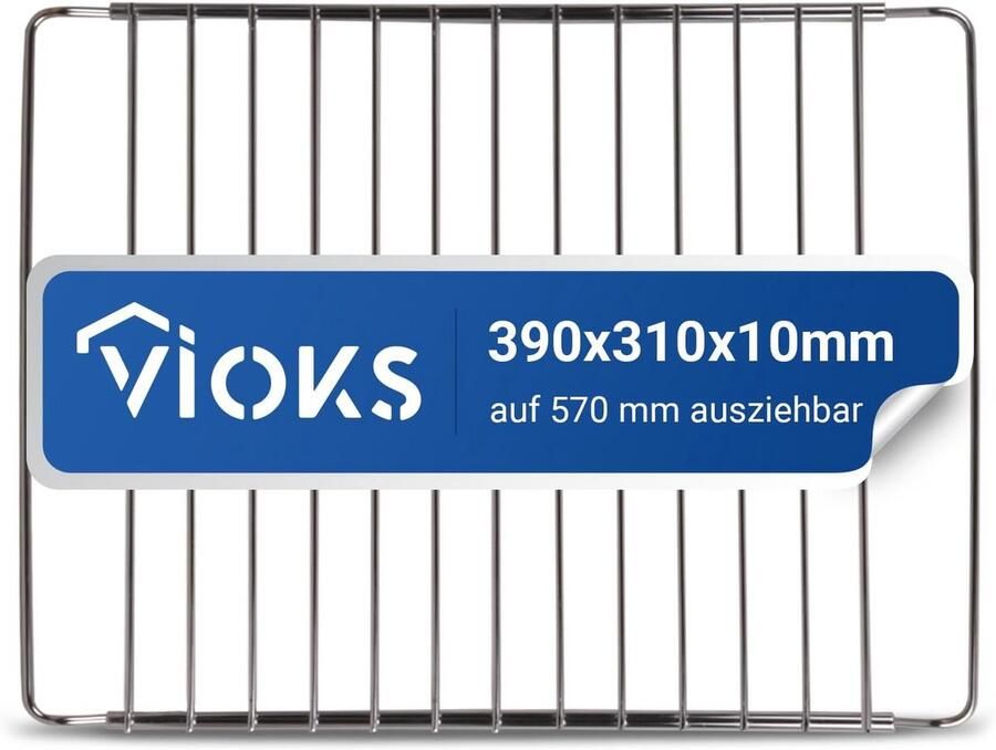 Uitschuifbaar Bakrooster 390 570 x 310 mm Roestvrij Staal Oven Rooster