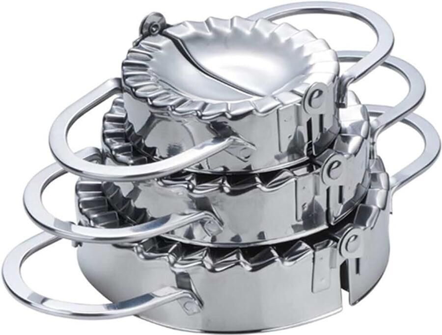 Uitsteekvormen van hoogwaardig roestvrij staal set van 3 knoedelfabrikanten pierogie raviolivormen tortellini-vorm ravioli-stempel raviolisnijder gebakgereedschap dumplingmaker