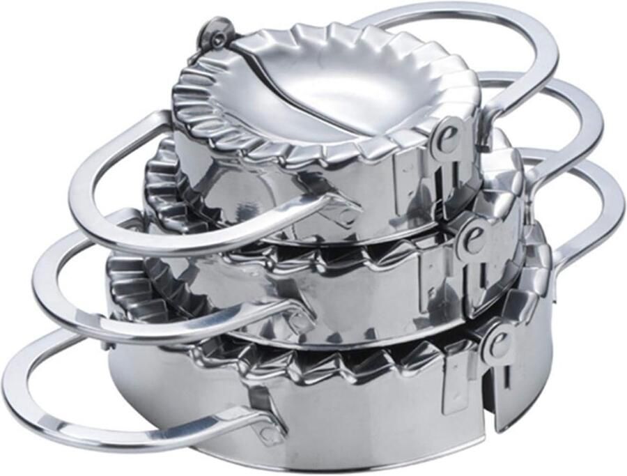 Uitsteekvormen van hoogwaardig roestvrij staal set van 3 knoedelfabrikanten pierogie raviolivormen tortellini-vorm ravioli-stempel raviolisnijder gebakgereedschap dumplingmaker