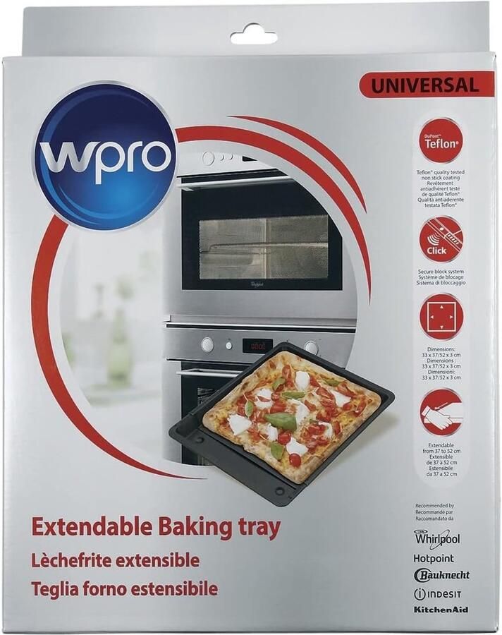 Uittrekbare Bakplaat Ovenplaat Bakken in Oven Teflon Antiaanbaklaag 370-520x330mm Zwart