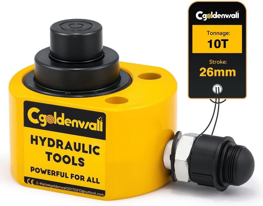 Ultradunne 10T Driesectie Hydraulische Hefcilinder met 26 mm Slag voor Constructie