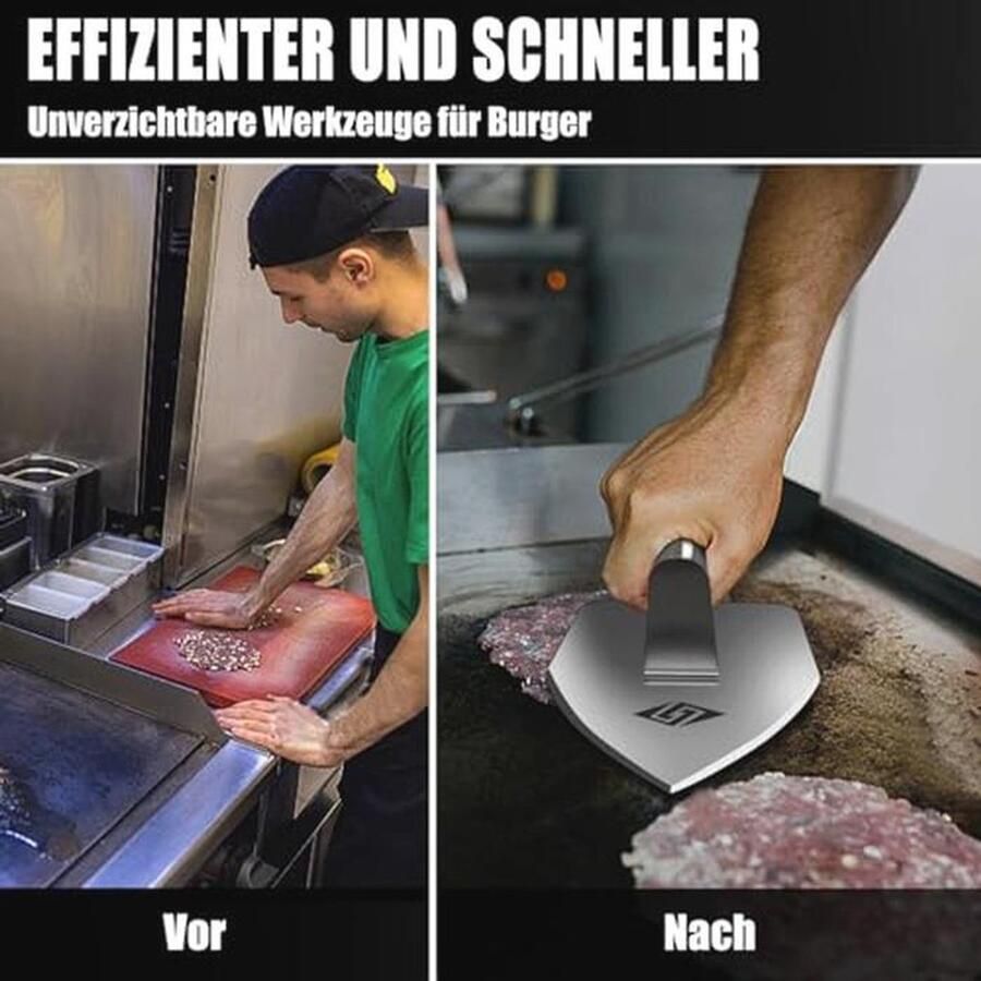 Unieke Hamburgerpers van Roestvrij Staald voor Heerlijkere BBQ Maaltijden - Foto 2