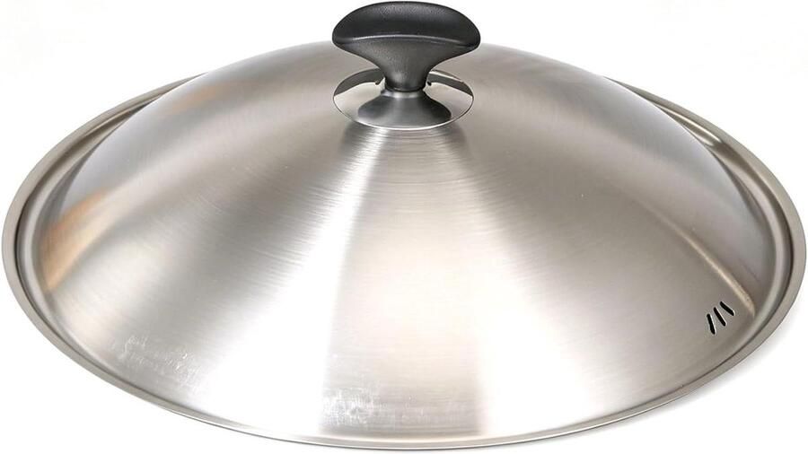 Universeel Deksel Pan Deksel Koken Thuis Hittebestendig Handvat 30-38 cm Zilver