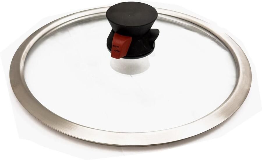 Universeel Deksel Pannen Deksel Koken Automatisch Stoomventiel 26 cm Transparant