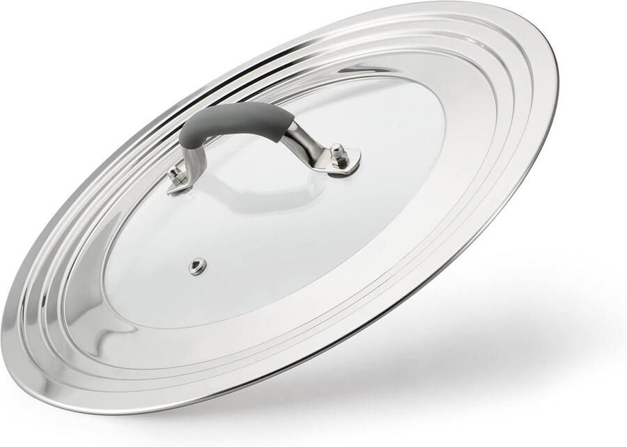 Universeel Deksel Pannen Deksel Koken en Braden Past op 7-12 Inch 30 cm Diameter Transparant