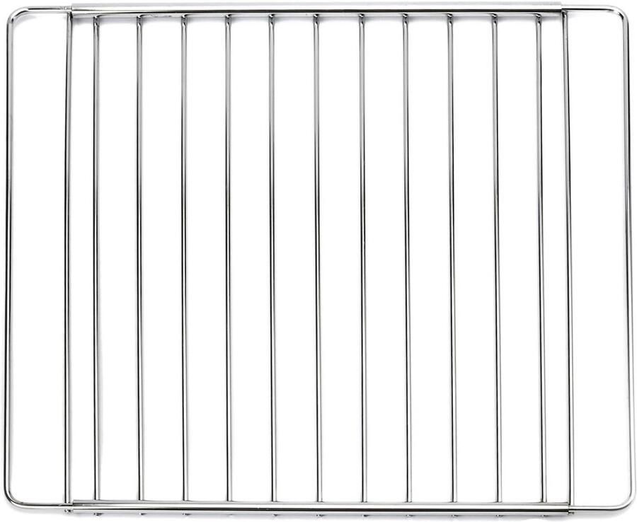 Universeel grillrooster voor oven breedte: 32 cm en lengte uittrekbaar verstelbaar van 35 cm (minimale maat) tot 56 cm (maximale grootte)