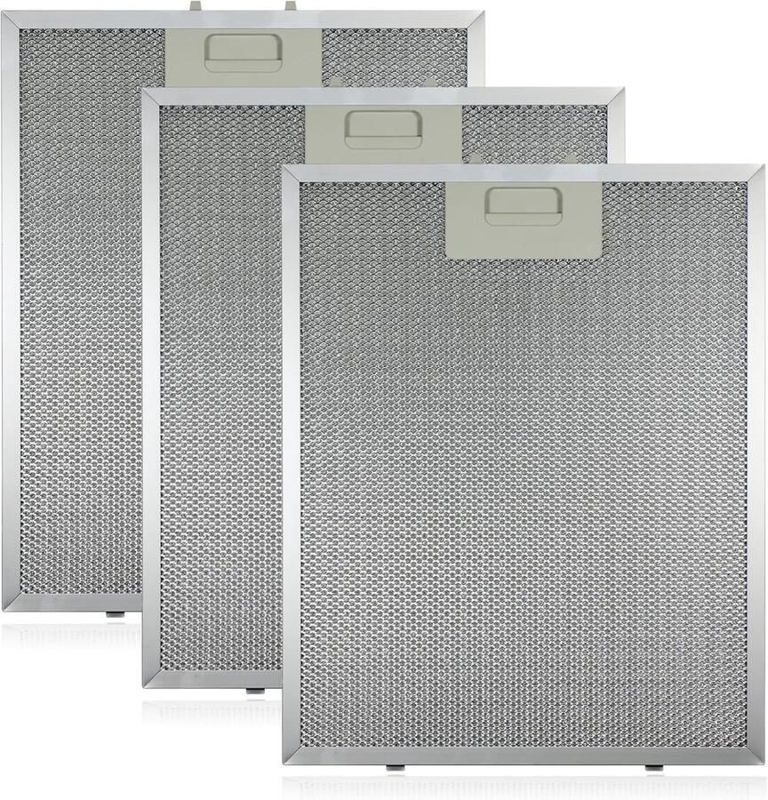 Universeel Metalen Vetfilter voor Afzuigkappen Zilver 300 x 240 mm Wasbaar Filter Voor Alle Merken