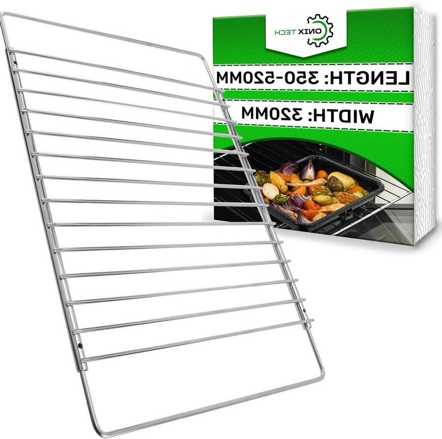 Universeel Ovenrooster Verstelbaar Rooster Oven Gebruik Verstelbare Breedte 35-52 cm Zilver