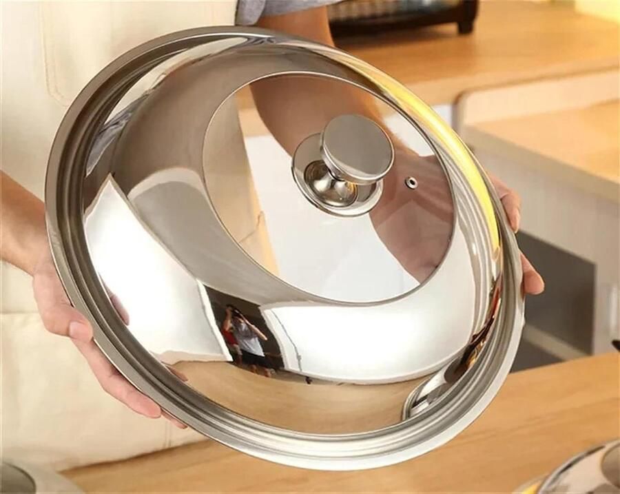 Universeel Pannendeksel Deksel voor Pannen Koken in de Keuken Gehard Glas 24-38 cm Zwart