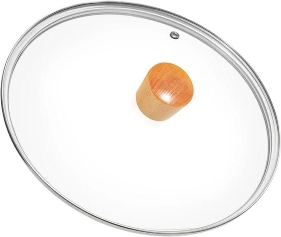 Universeel Pannendeksel Glazen Deksel Koken en Braden Versterkt Glas 22-30 cm Transparant