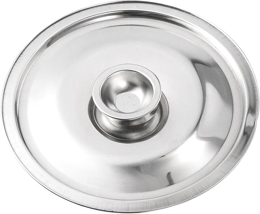 Universeel Pot deksel Pannen deksel vervanging Koken en bakken Met stoom handvat 14 cm Zilver