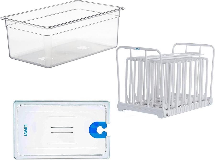 Universeel Sous Vide RVS Rek en Inzetstuk voor C20 Container