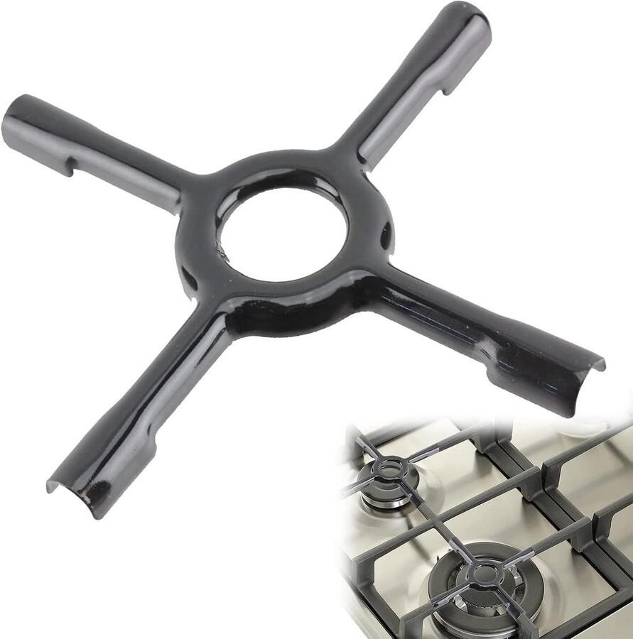 Universeel Verloopstuk Gasfornuis 130mm Zwart Adapter voor Kookplaten Koffiezetapparaten en Servies