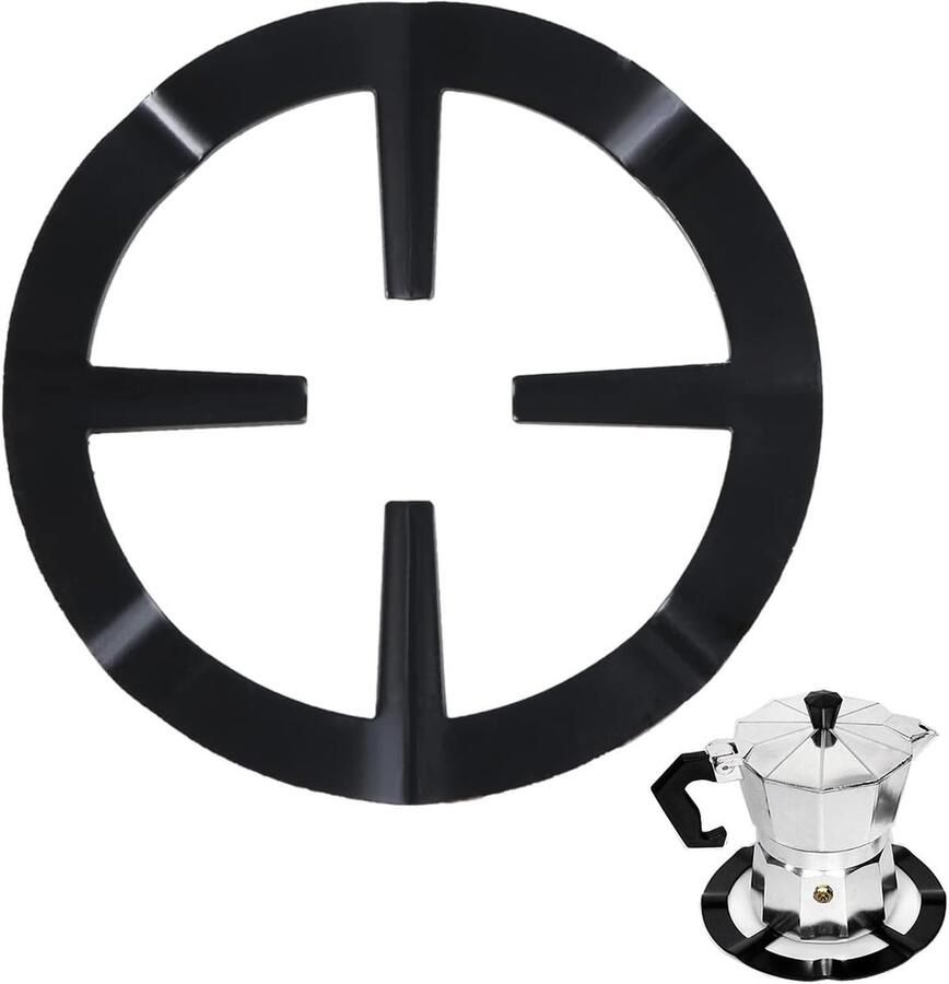 Universele 1-Piece Antislip Kookplaat Rack Duurzame Gasfornuis Reducer en Koffiepot Stand Geschikt voor Gasfornuizen Pannen en Kleine Keukengerei