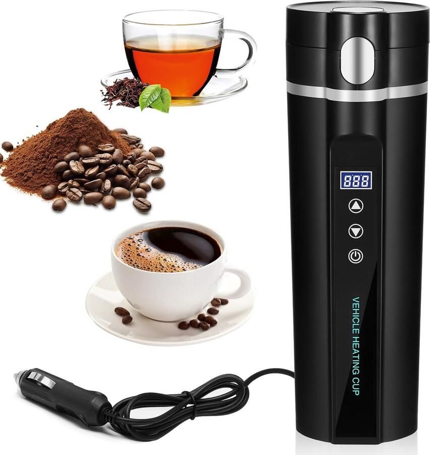 Universele 12V 24V Waterkoker voor Auto en Vrachtwagen met Temperatuurregeling