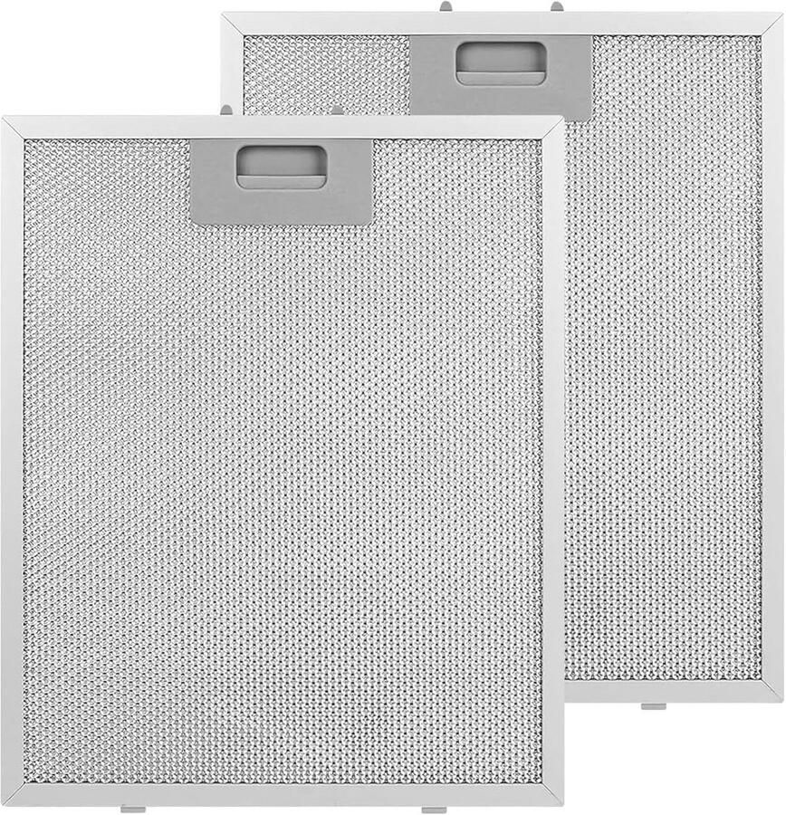 Universele 2-pack afzuigfilters 5-laags metalen vetfilter voor afzuigkap (32 x 26 cm)