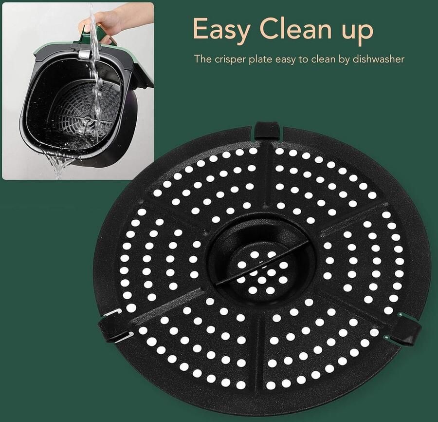 Universele 6.1 Inch Airfryer Vervangingsgrillpan Antiaanbak Crisp Plaat