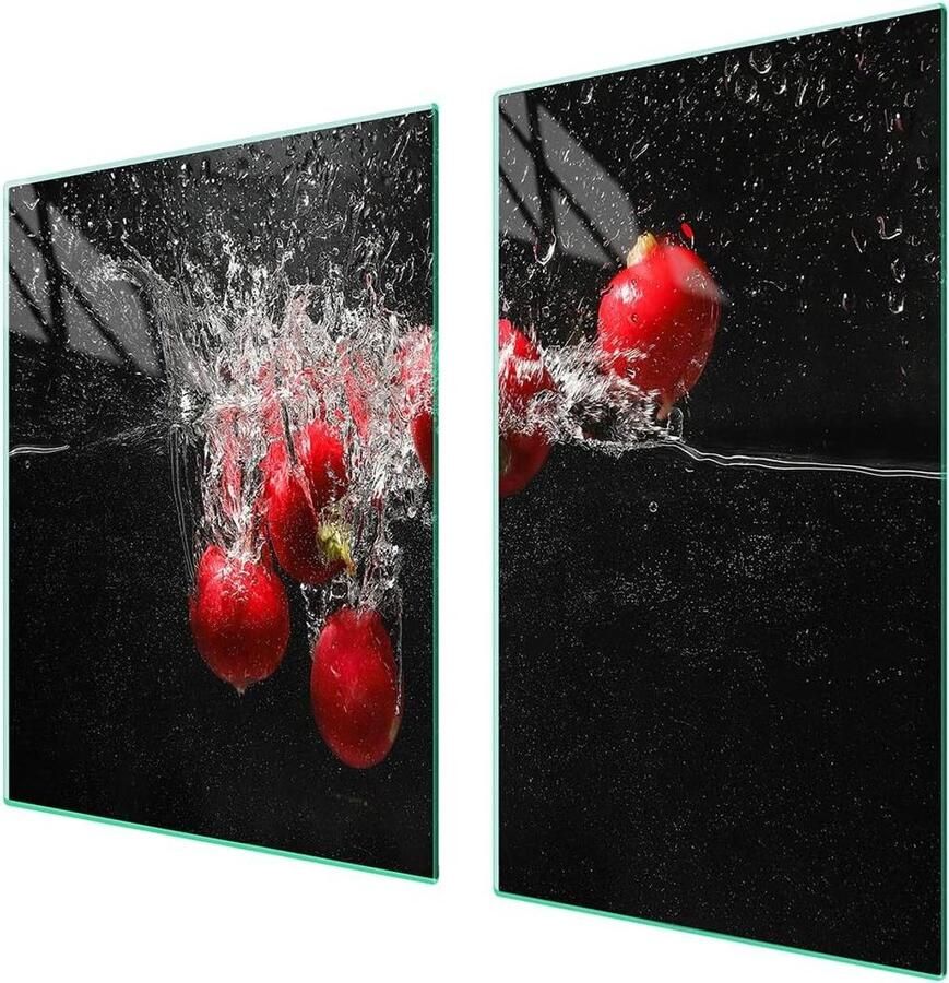 Universele afdekplaat Kookplaat beschermer Keuken beschermen Gehard glas 100x52 cm Veelkleurig
