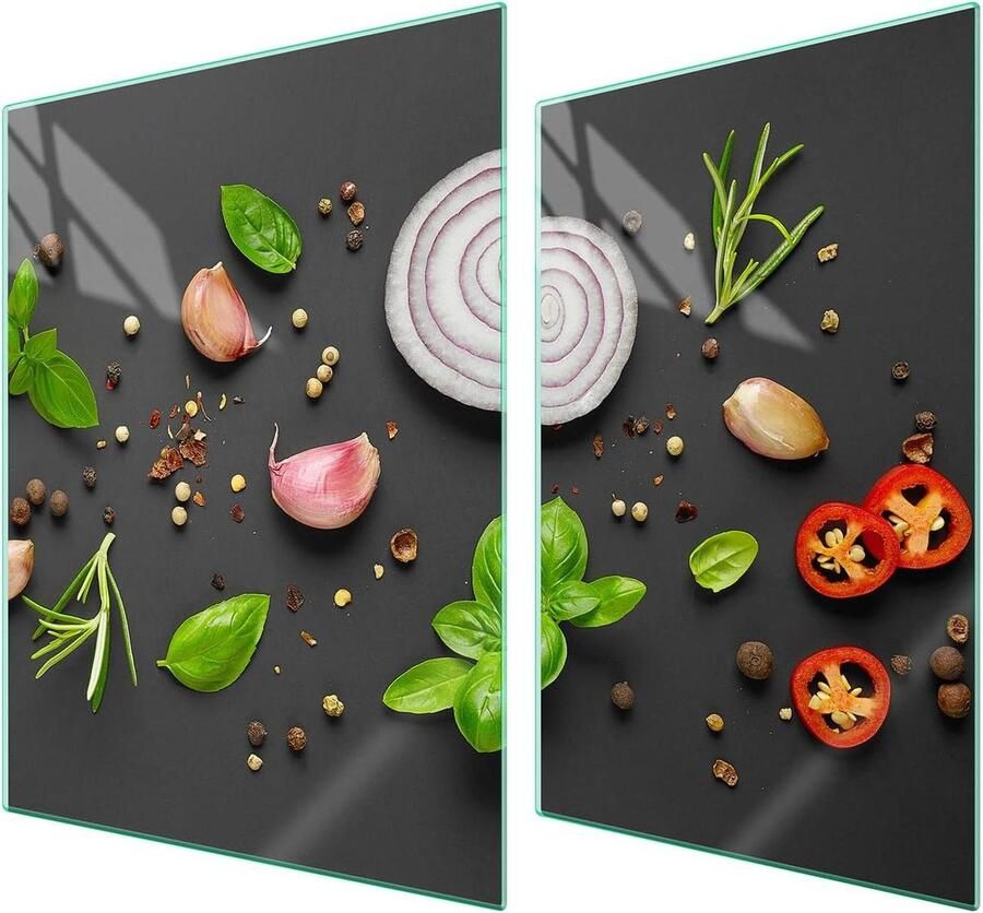 Universele Afdekplaat Kookplaat Beschermer Keuken Beschermen Gehard Glas 70x52 cm Veelkleurig