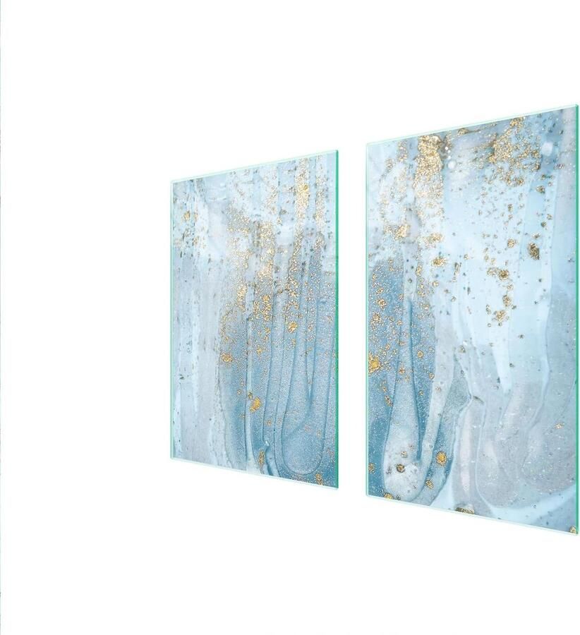 Universele afdekplaat Kookplaat beschermers Keukenblad beschermen Gehard glas 65 x 52 cm Marmer